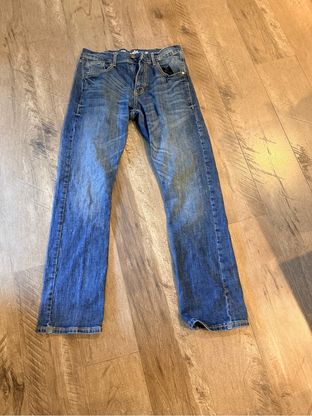 Wrangler Mens Blue Straight Jeans